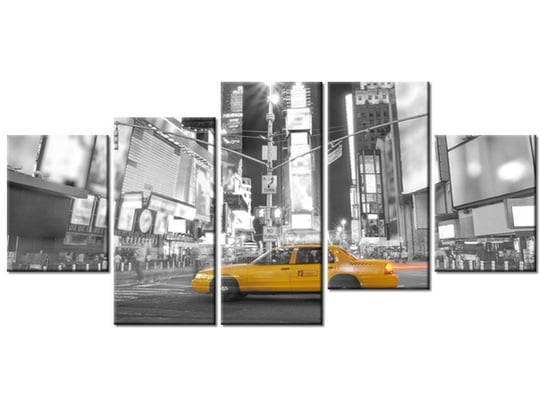 Obraz Taxi in New York, 5 elementów, 150x70 cm Oobrazy