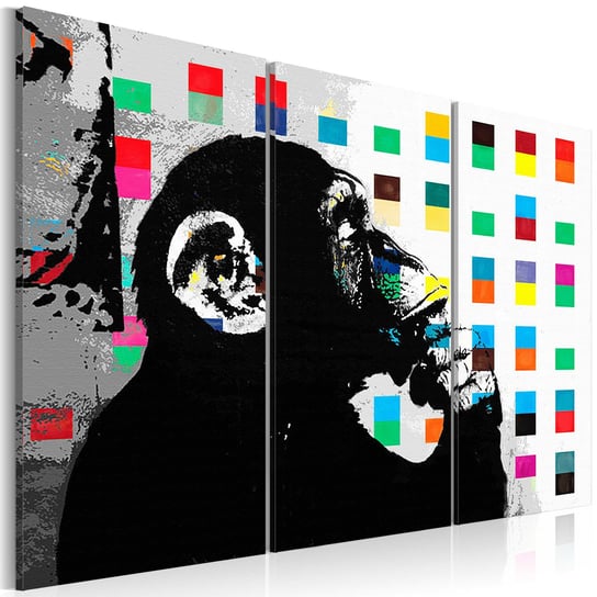 Obraz - The Thinker Monkey by Banksy ARTGEIST