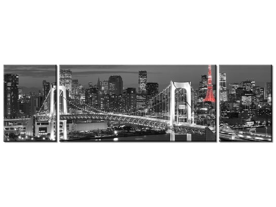 Obraz Tokyo most tęczowy, 3 elementy, 170x50 cm Oobrazy