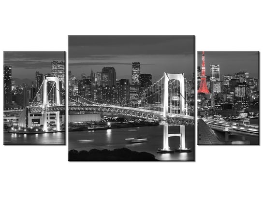 Obraz Tokyo most tęczowy, 3 elementy, 80x40 cm Oobrazy