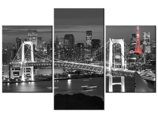 Obraz Tokyo most tęczowy, 3 elementy, 90x60 cm Oobrazy