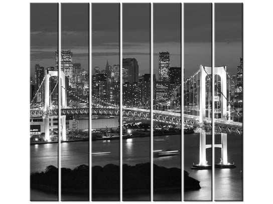 Obraz Tokyo most tęczowy, 7 elementów, 210x195 cm Oobrazy