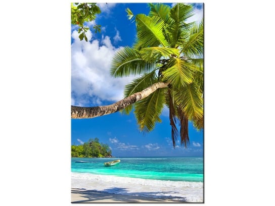 Obraz Tropikalna sceneria - Seszele, 80x120 cm Oobrazy