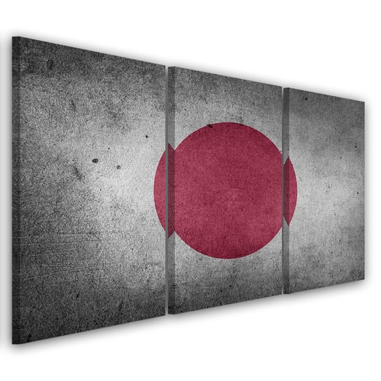Obraz tryptyk na płótnie trzyczęściowy FEEBY, Flaga Japonii 60x40 Feeby