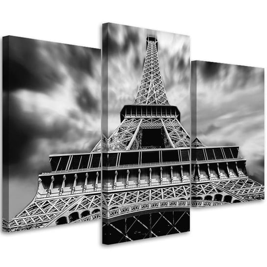 Obraz tryptyk na płótnie trzyczęściowy FEEBY, Paryż Wieża Eiffla 60x40 Feeby