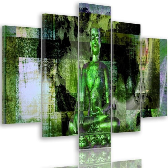 Obraz tryptyk pięcioczęściowy FEEBY, Buddha ABSTRAKCJA Zen Spa 100x70 Feeby