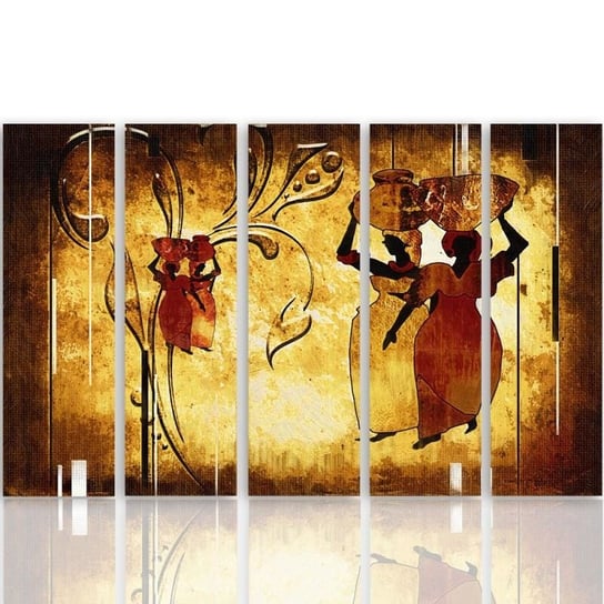 Obraz tryptyk pięcioczęściowy FEEBY, Kobiety Afrykańskie 200x100 Feeby