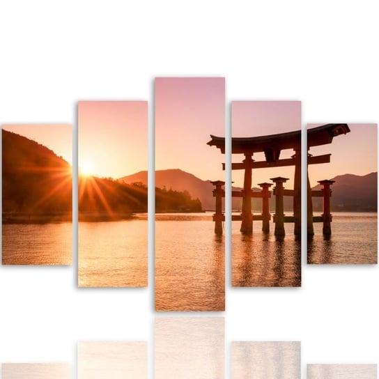 Obraz tryptyk pięcioczęściowy FEEBY, Krajobraz Japonia 100x70 Feeby