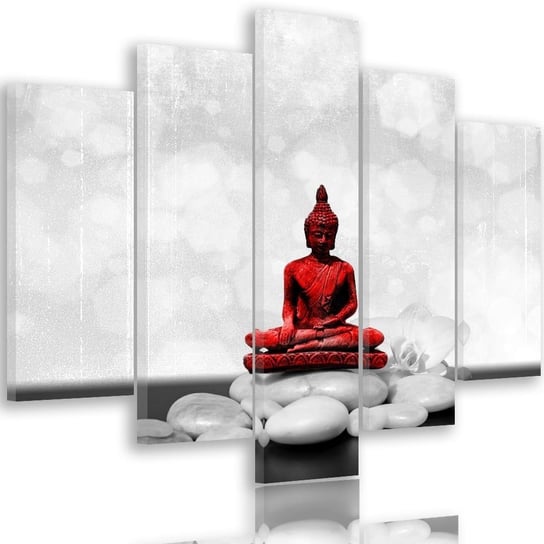 Obraz tryptyk pięcioczęściowy FEEBY, MEDYTUJĄCY Buddha ZEN 100x70 Feeby