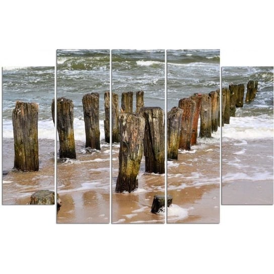Obraz tryptyk pięcioczęściowy FEEBY, Morze Plaża Natura 300x140 Feeby