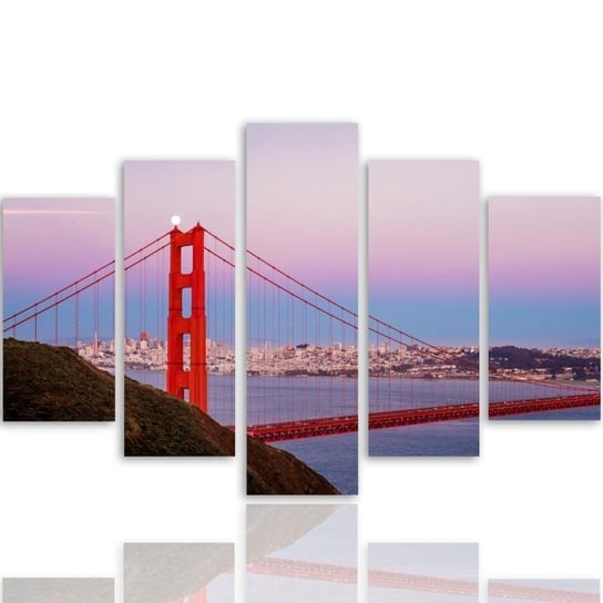 Obraz tryptyk pięcioczęściowy FEEBY, Most Golden Gate 300x140 Feeby
