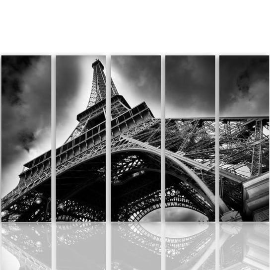 Obraz tryptyk pięcioczęściowy FEEBY, Paryż Wieża Eiffla 100x70 Feeby