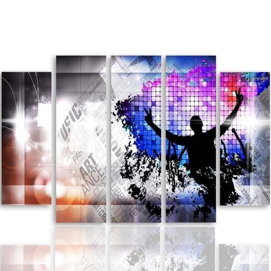 Obraz tryptyk pięcioczęściowy FEEBY, Pop Art Dance 250x120 Feeby