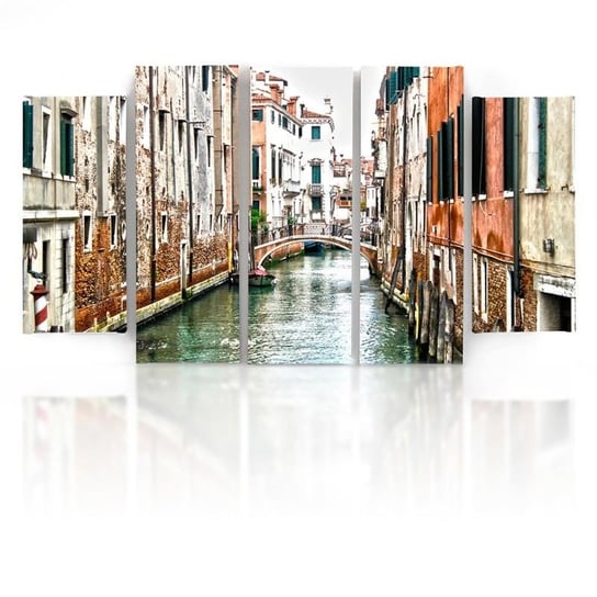 Obraz tryptyk pięcioczęściowy FEEBY, Wenecja Kanał Włochy Miasto 100x70 Feeby
