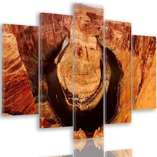 Obraz tryptyk pięcioczęściowy FEEBY, Wielki Kanion Kolorado 200x100 Feeby
