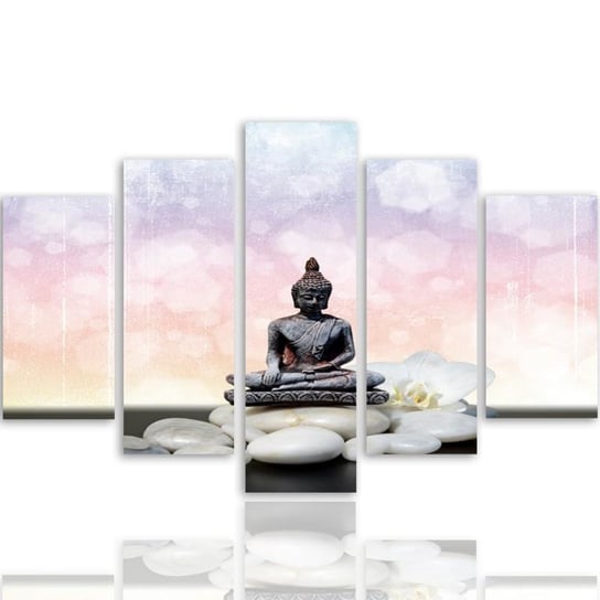 Obraz tryptyk pięcioczęściowy FEEBY, Zen Buddha Kamienie 100x70 Feeby