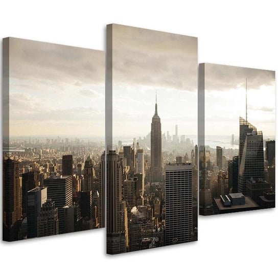 Obraz trzyczęściowy na płótnie FEEBY, Panorama Nowego Jorku 150x100 Feeby