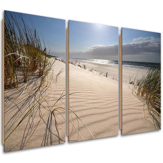 Obraz trzyczęściowy tryptyk FEEBY, Wydmy Plaża Morze 150x100 Feeby
