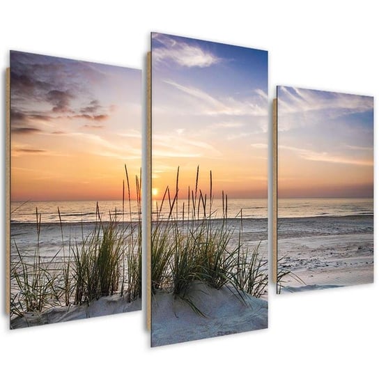Obraz trzyczęściowy tryptyk FEEBY, Zachód słońca na plaży 120x80 Feeby