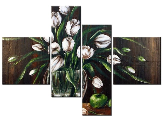 Obraz Tulipany, 4 elementy, 130x90 cm Oobrazy