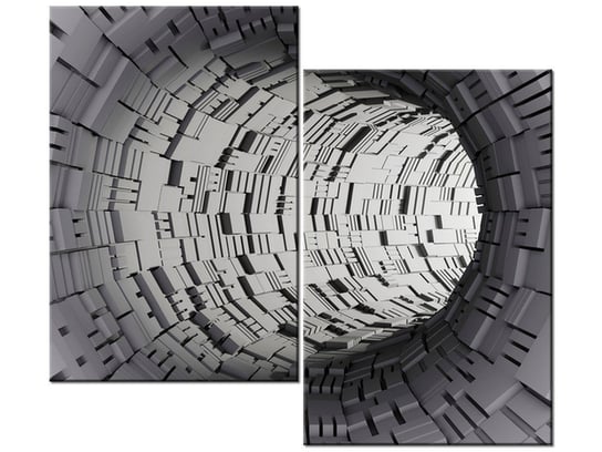 Obraz Tunel 3D, 2 elementy, 80x70 cm Oobrazy