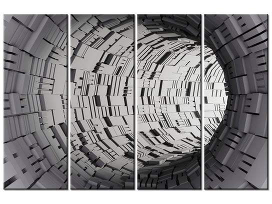 Obraz Tunel 3D, 4 elementy, 120x80 cm Oobrazy