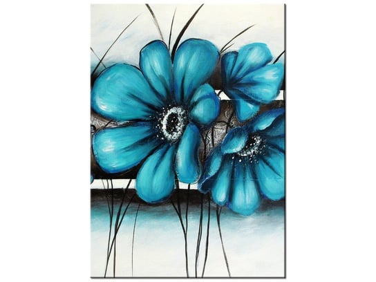 Obraz Turkusowe kwiaty, 50x70 cm Oobrazy