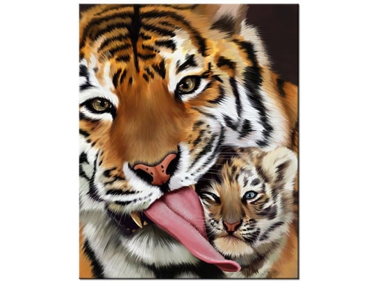 Obraz Tygrys i tygrysek, 40x50 cm Oobrazy