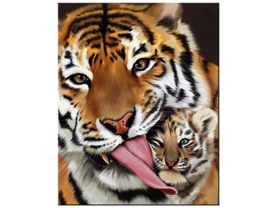 Obraz Tygrys i tygrysek, 60x75 cm Oobrazy
