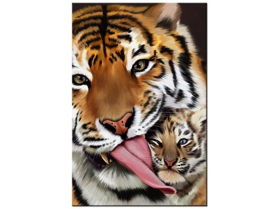 Obraz Tygrys i tygrysek, 60x90 cm Oobrazy