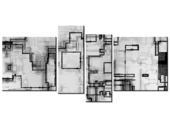 Obraz Urban audit, 4 elementy, 120x55 cm Oobrazy