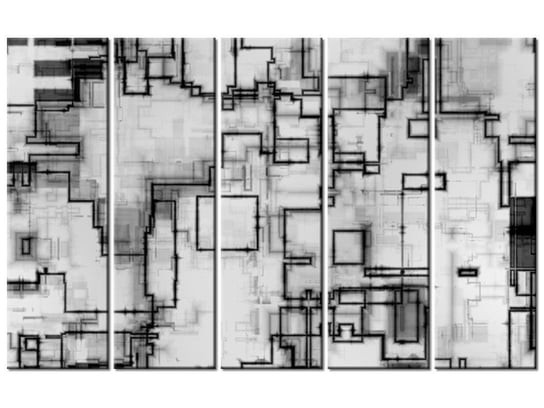 Obraz Urban audit, 5 elementów, 100x63 cm Oobrazy