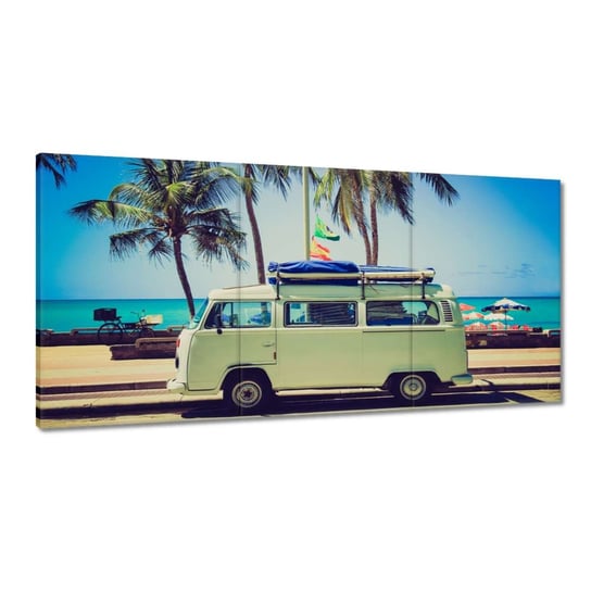 Obraz Volkswagen Transporter na plaży, 240x120cm ZeSmakiem