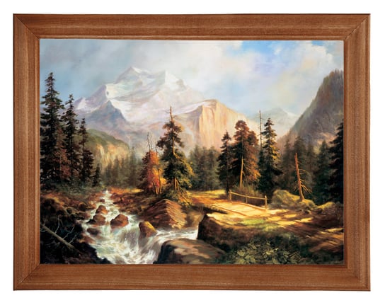 Obraz w drewnianej ramie, 18x24 cm- Na przełęczy, Cezary Różycki POSTERGALERIA