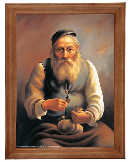 Obraz w drewnianej ramie, 18x24 cm- Żyd III, Marian Kaszuba POSTERGALERIA