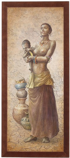Obraz w drewnianej ramie, 20x50 cm- African Girl II, Aleksander Karcz POSTERGALERIA