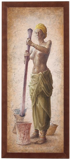 Obraz w drewnianej ramie, 20x50 cm- African Girl III, Aleksander Karcz POSTERGALERIA