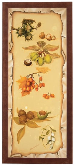 Obraz w drewnianej ramie, 20x50 cm- Jesień, Maria Mazurkiewicz POSTERGALERIA