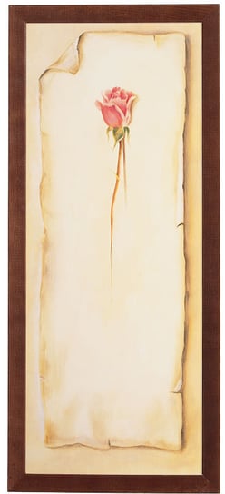Obraz w drewnianej ramie, 20x50 cm- Róża krótka, Anna Korecka POSTERGALERIA