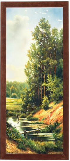 Obraz w drewnianej ramie, 20x50 cm- Rzeczka I, Krzysztof Nowaczyński POSTERGALERIA