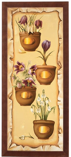 Obraz w drewnianej ramie, 20x50 cm- Wiosna, Maria Mazurkiewicz POSTERGALERIA