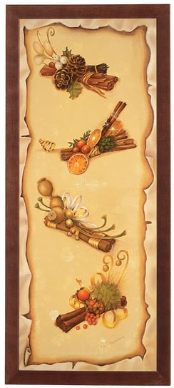 Obraz w drewnianej ramie, 20x50 cm- Zima, Maria Mazurkiewicz POSTERGALERIA
