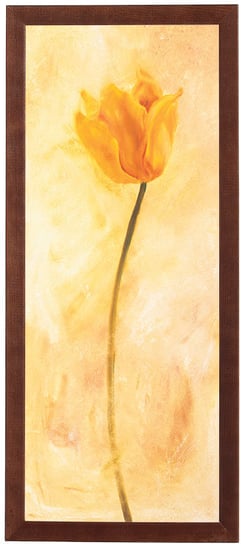 Obraz w drewnianej ramie, 20x50 cm- Żółty tulipan, Anna Korecka POSTERGALERIA