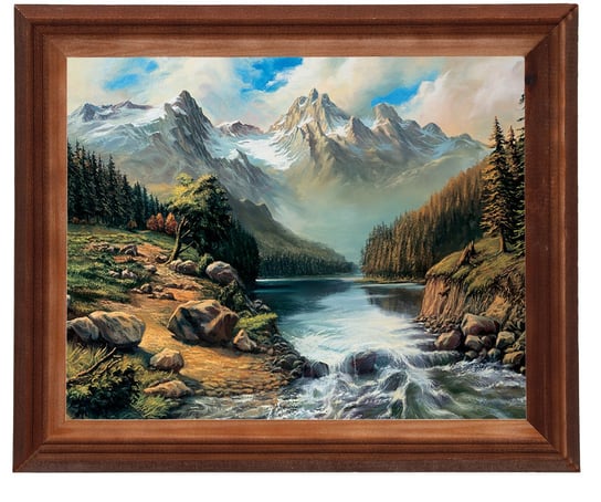 Obraz w drewnianej ramie, 24x30 cm- Bród, Wojciech Król POSTERGALERIA