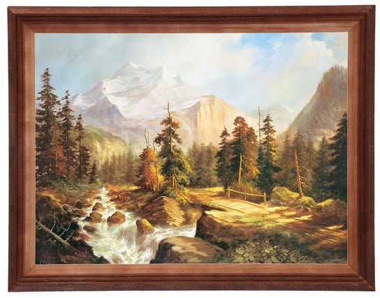Obraz w drewnianej ramie, 30x40 cm- Na przełęczy, Cezary Różycki POSTERGALERIA