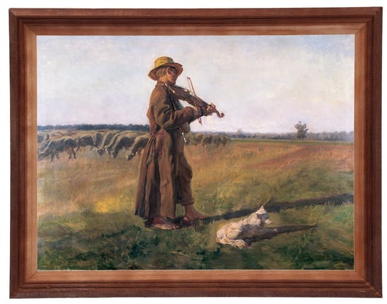 Obraz w drewnianej ramie, 30x40 cm- Pastuszek, Józef Chełmoński POSTERGALERIA