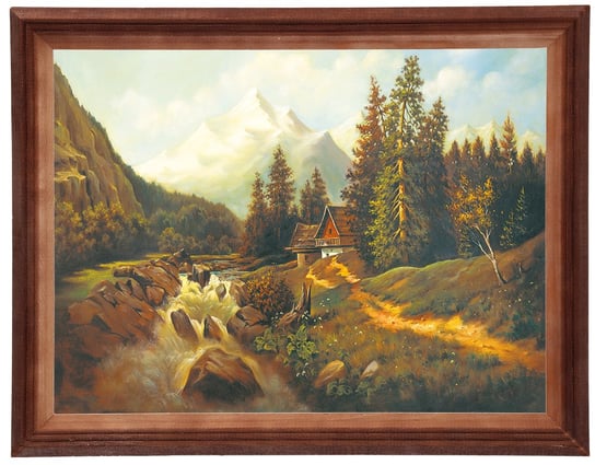 Obraz w drewnianej ramie, 30x40 cm- Potok w dolinie, Marian Kaszuba POSTERGALERIA