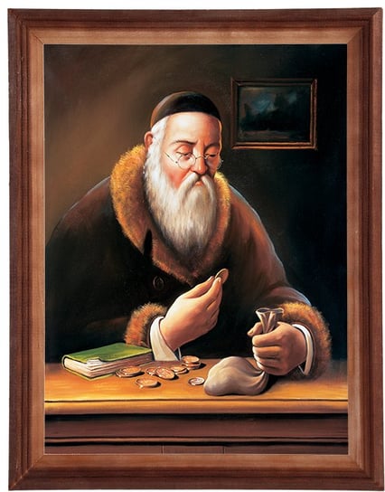 Obraz w drewnianej ramie, 30x40 cm- Sakiewka żyd, Marian Kaszuba POSTERGALERIA