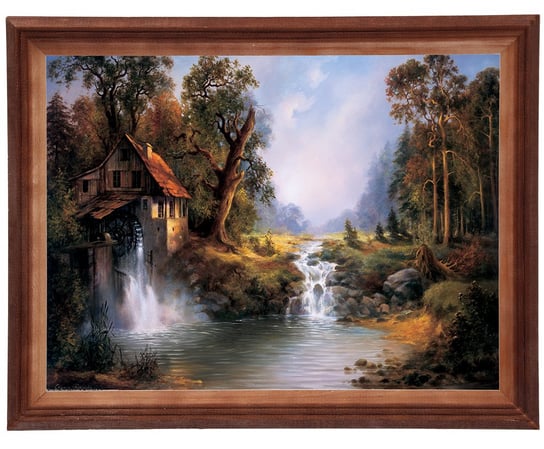 Obraz w drewnianej ramie, 30x40 cm- Stary młyn, Cezary Różycki POSTERGALERIA