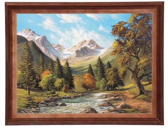 Obraz w drewnianej ramie, 30x40 cm- Strumyk, Wojciech Król POSTERGALERIA